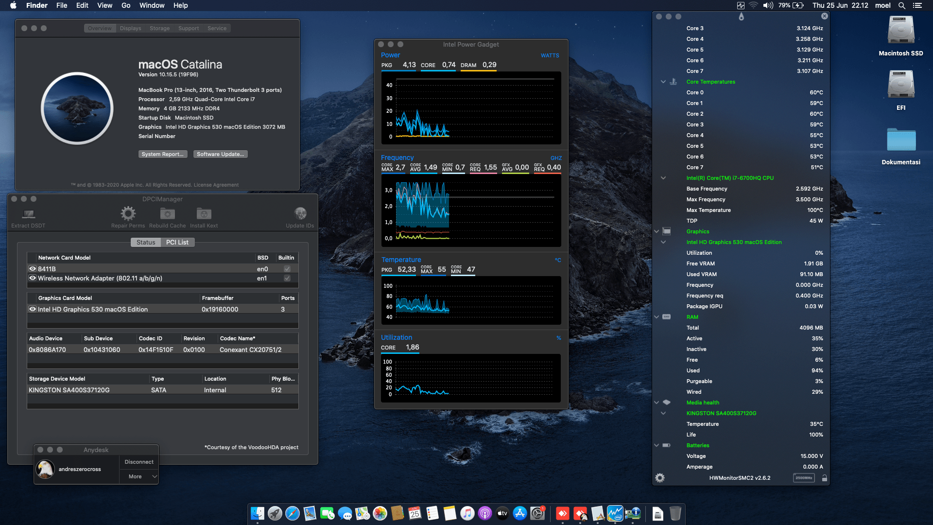 Success Hackintosh macOS Catalina 10.15.5 Build 19F96 in Asus ROG GL552VX-DM018D